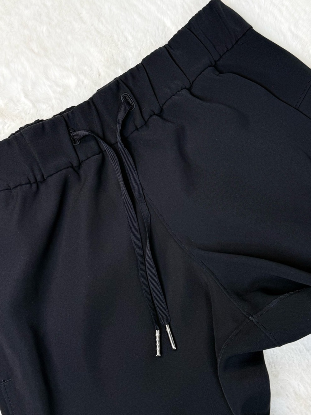 LULULEMON On The Fly Pants Size 4 Black 27” Packable Stretch Elastic Waist Read - Picture 7 of 15